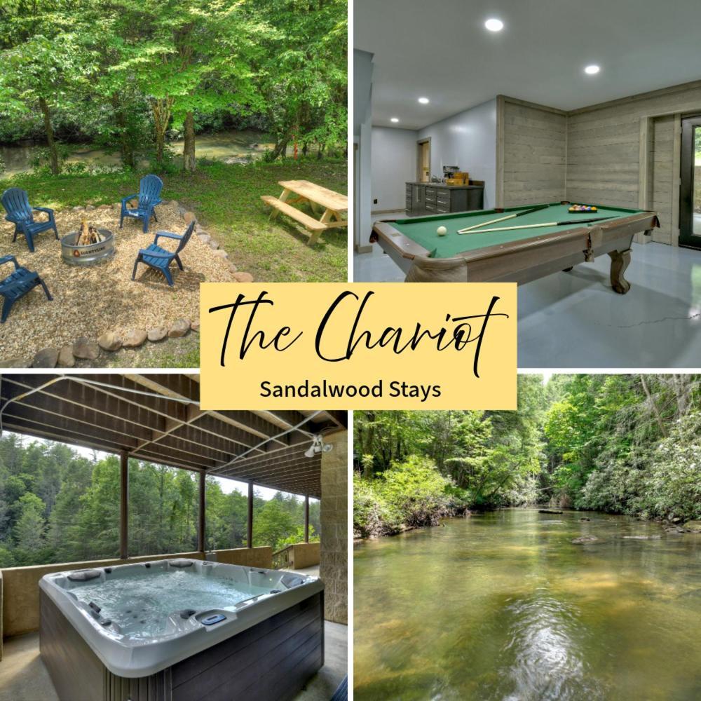 The Chariot - Creek Front With Hottub, Fire Pits, Billiards, Ev Charger - Sandalwood Stays Blue Ridge Exteriör bild